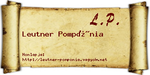 Leutner Pompónia névjegykártya